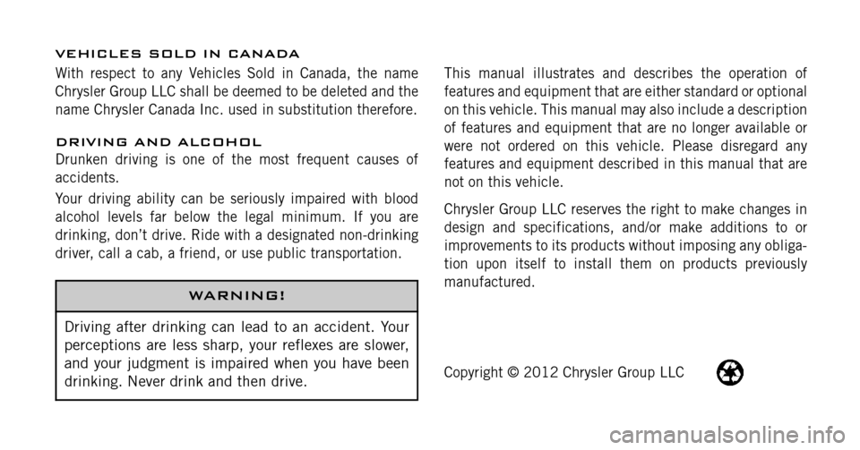 DODGE DURANGO 2013 3.G Owners Manual 