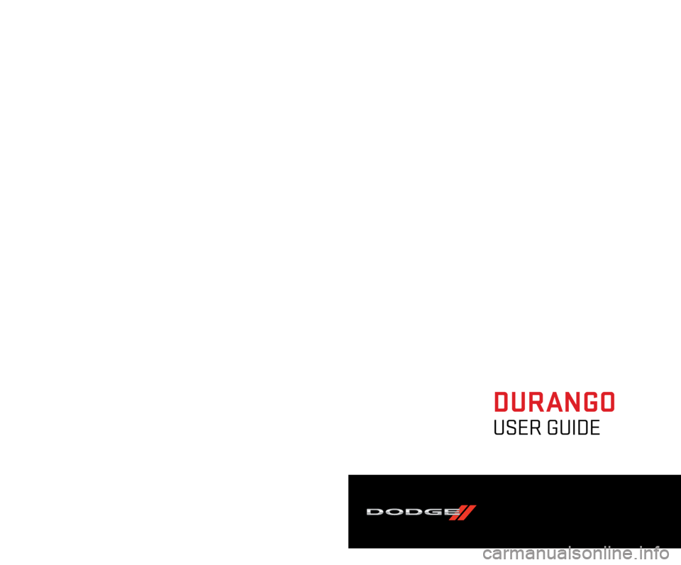DODGE DURANGO 2013 3.G User Guide 