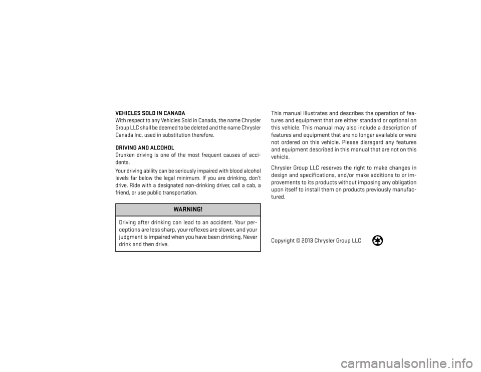 DODGE GRAND CARAVAN 2014 5.G Owners Manual 