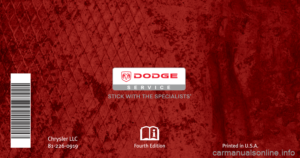 DODGE GRAND CARAVAN 2009 5.G Owners Manual 