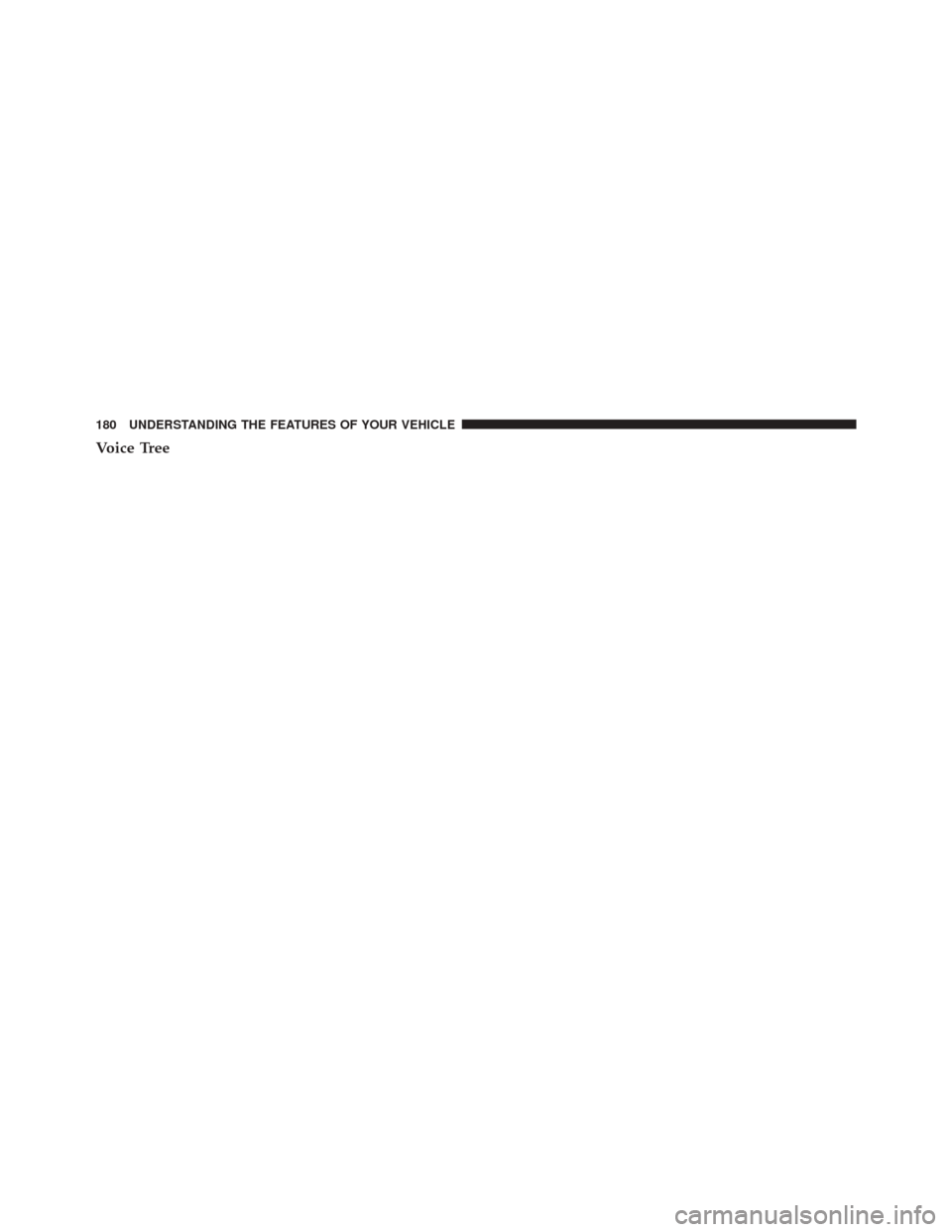 DODGE JOURNEY 2016 1.G Owners Manual Voice Tree
180 UNDERSTANDING THE FEATURES OF YOUR VEHICLE 