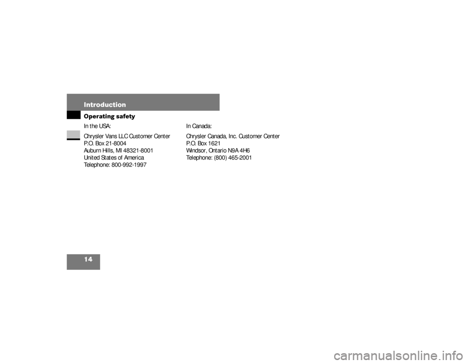 DODGE SPRINTER 2008 2.G Owners Manual DODGE SPRINTER 2008 2.G Owners Manual, Page 16