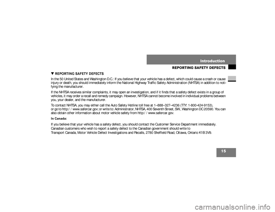 DODGE SPRINTER 2008 2.G Owners Manual DODGE SPRINTER 2008 2.G Owners Manual, Page 17