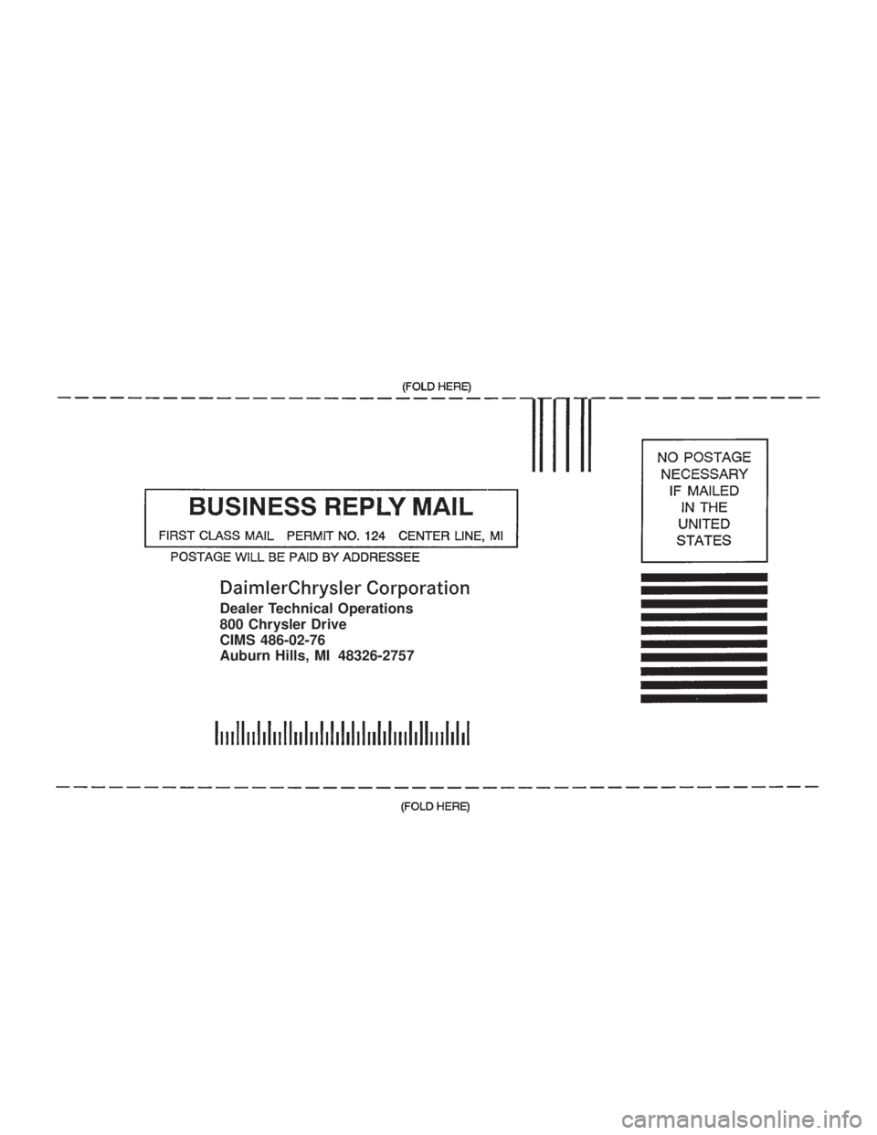 DODGE RAM 2001 Service Repair Manual Dealer Technical Operations
800 Chrysler Drive
CIMS 486-02-76
Auburn Hills, MI 48326-2757 DODGE RAM 2001 Service Repair Manual Dealer Technical Operations
800 Chrysler Drive
CIMS 486-02-76
Auburn Hills, MI 48326-2757