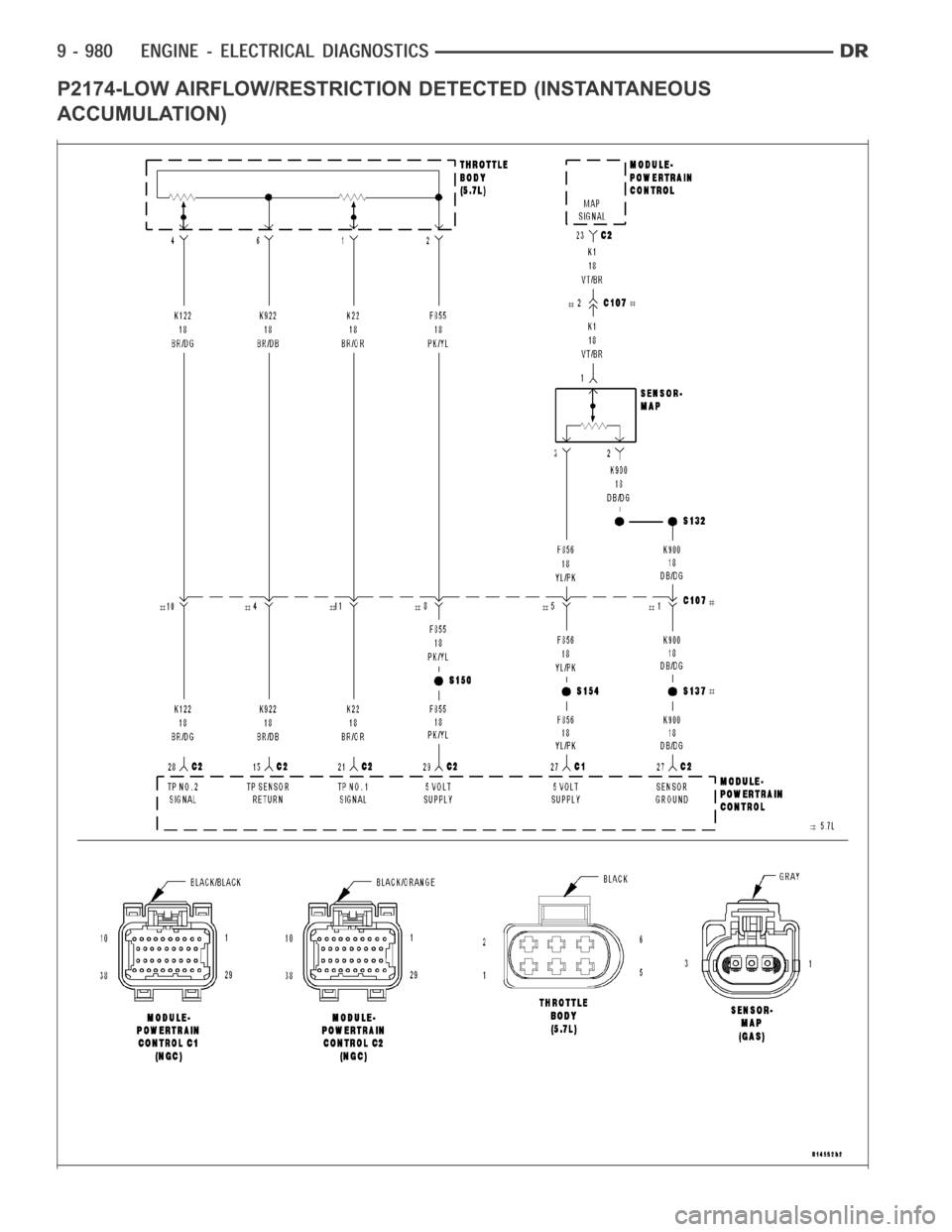 DODGE RAM SRT-10 2006 Service Repair Manual P2174-LOW AIRFLOW/RESTRICTION DETECTED (INSTANTANEOUS
ACCUMULATION) DODGE RAM SRT-10 2006 Service Repair Manual P2174-LOW AIRFLOW/RESTRICTION DETECTED (INSTANTANEOUS
ACCUMULATION)