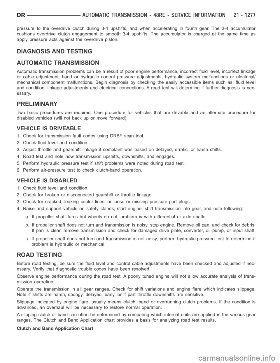 DODGE RAM SRT-10 2006 Service Repair Manual pressure to the overdrive clutch during 3-4 upshifts, and when accelerating in fourth gear. The 3-4 accumulator
cushions overdrive clutch engagement to smooth 3-4 upshifts. The accumulator is charged DODGE RAM SRT-10 2006 Service Repair Manual pressure to the overdrive clutch during 3-4 upshifts, and when accelerating in fourth gear. The 3-4 accumulator
cushions overdrive clutch engagement to smooth 3-4 upshifts. The accumulator is charged