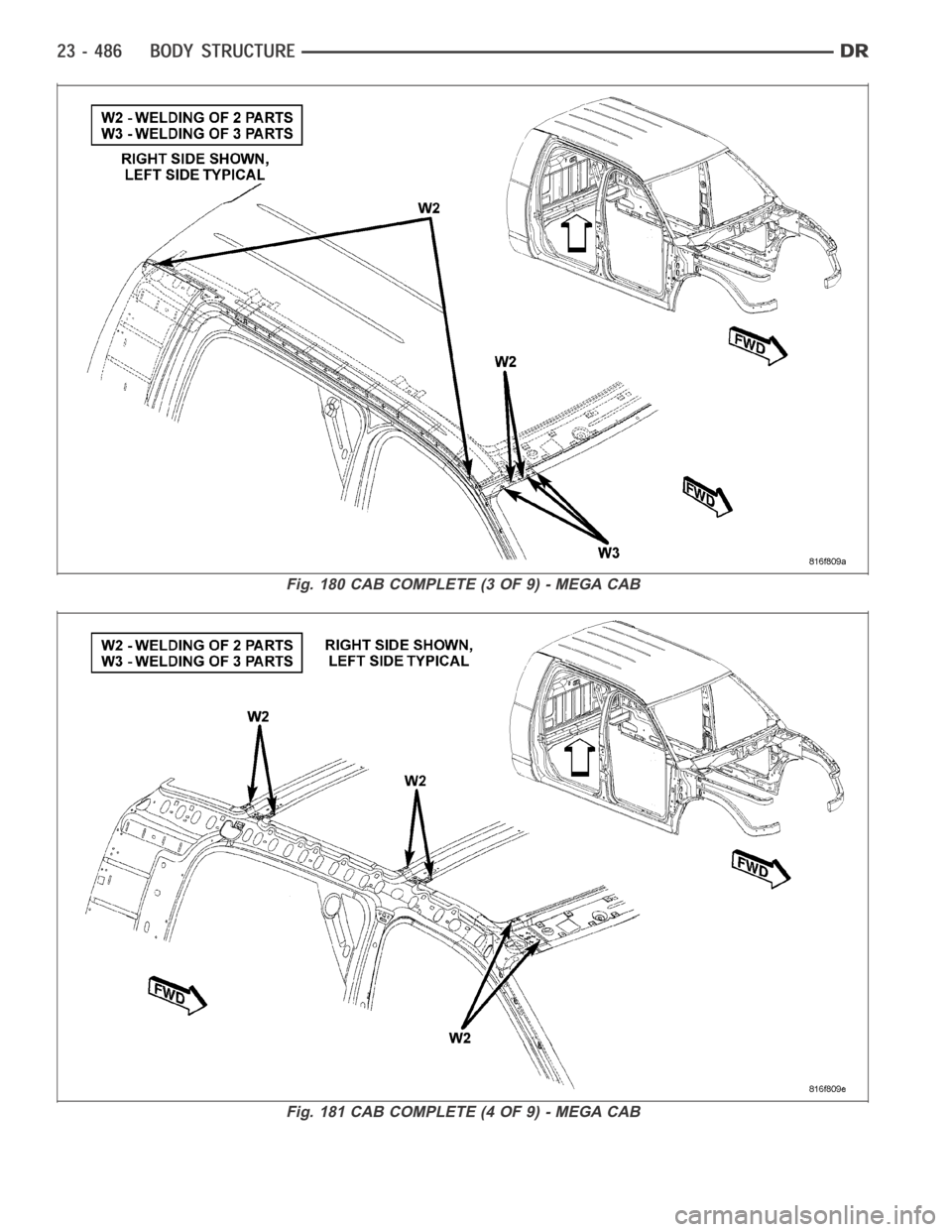 DODGE RAM SRT-10 2006 Service Repair Manual Fig. 180 CAB COMPLETE (3 OF 9) - MEGA CAB
Fig. 181 CAB COMPLETE (4 OF 9) - MEGA CAB DODGE RAM SRT-10 2006 Service Repair Manual Fig. 180 CAB COMPLETE (3 OF 9) - MEGA CAB
Fig. 181 CAB COMPLETE (4 OF 9) - MEGA CAB