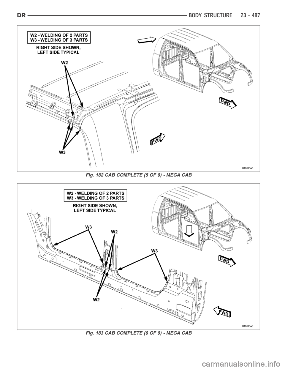 DODGE RAM SRT-10 2006 Service Repair Manual Fig. 182 CAB COMPLETE (5 OF 9) - MEGA CAB
Fig. 183 CAB COMPLETE (6 OF 9) - MEGA CAB DODGE RAM SRT-10 2006 Service Repair Manual Fig. 182 CAB COMPLETE (5 OF 9) - MEGA CAB
Fig. 183 CAB COMPLETE (6 OF 9) - MEGA CAB