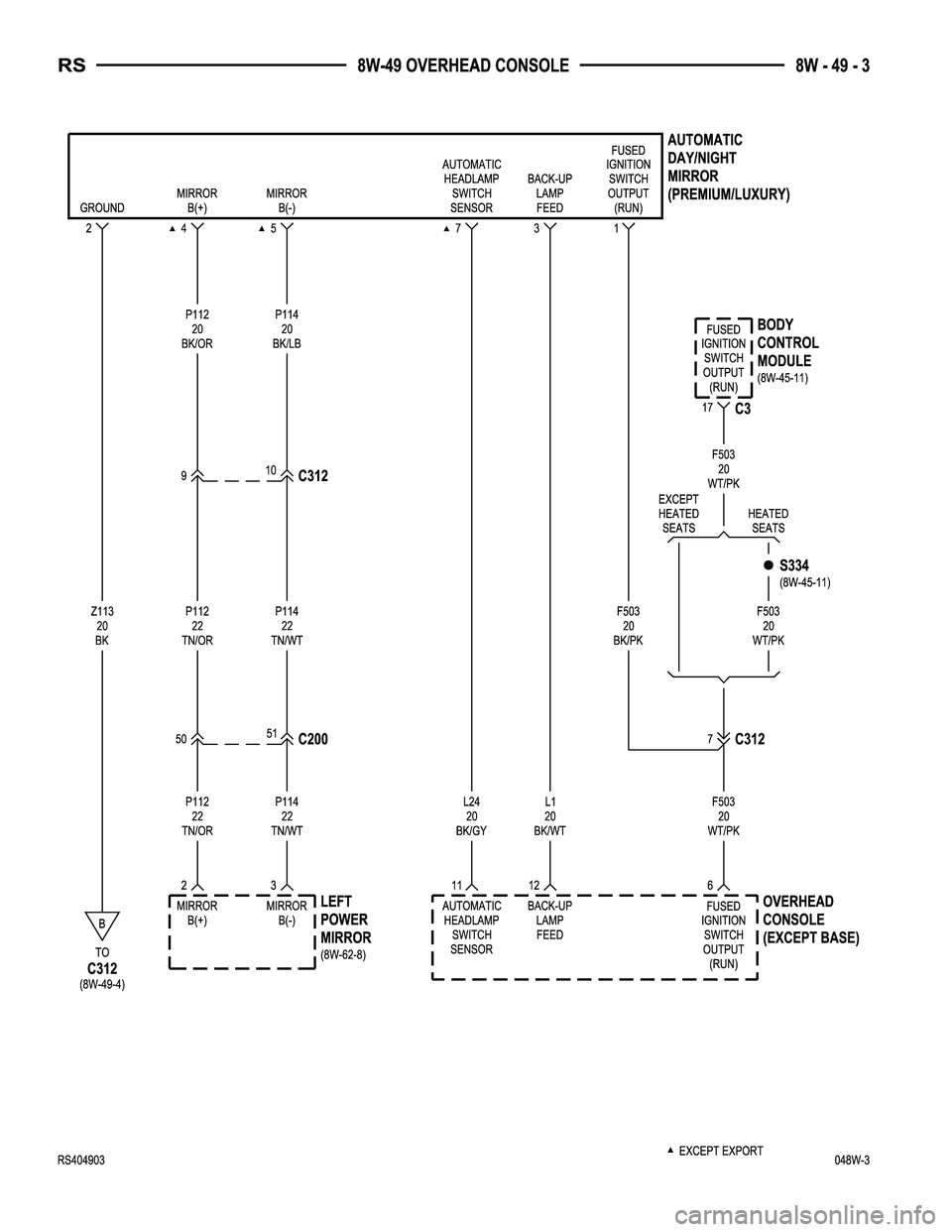 DODGE TOWN AND COUNTRY 2004  Service Manual 