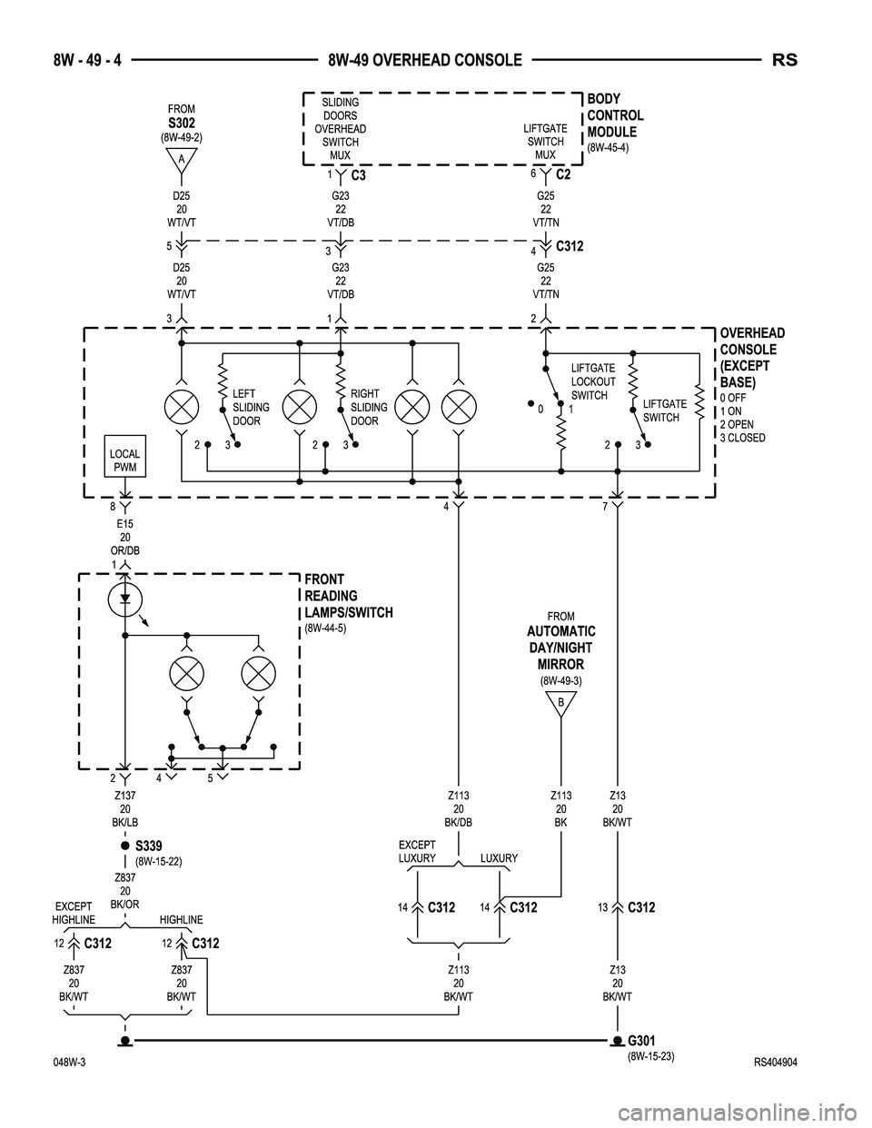 DODGE TOWN AND COUNTRY 2004  Service Manual 