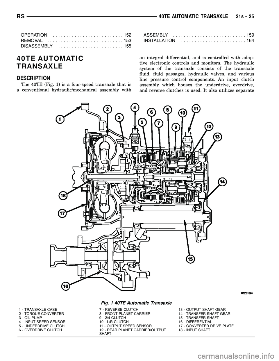 DODGE TOWN AND COUNTRY 2004 Service Manual OPERATION..........................152
REMOVAL ............................153
DISASSEMBLY ........................155 ASSEMBLY
...........................159
INSTALLATION ........................164
DODGE TOWN AND COUNTRY 2004 Service Manual OPERATION..........................152
REMOVAL ............................153
DISASSEMBLY ........................155 ASSEMBLY
...........................159
INSTALLATION ........................164