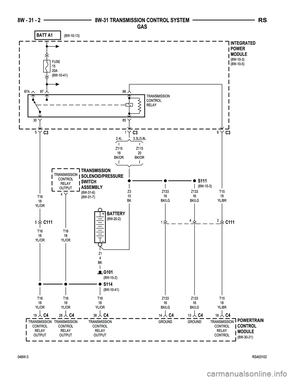 DODGE TOWN AND COUNTRY 2004  Service Manual 