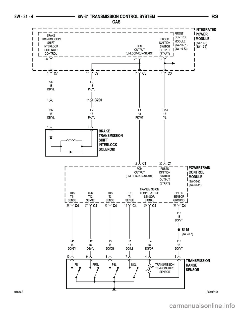 DODGE TOWN AND COUNTRY 2004  Service Manual 