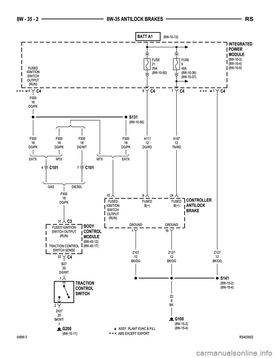 DODGE TOWN AND COUNTRY 2004  Service Manual 