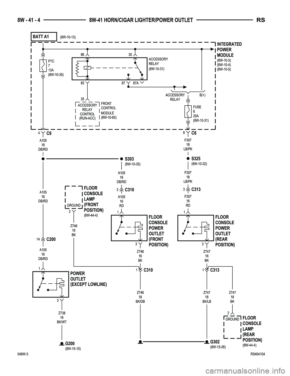 DODGE TOWN AND COUNTRY 2004  Service Manual 