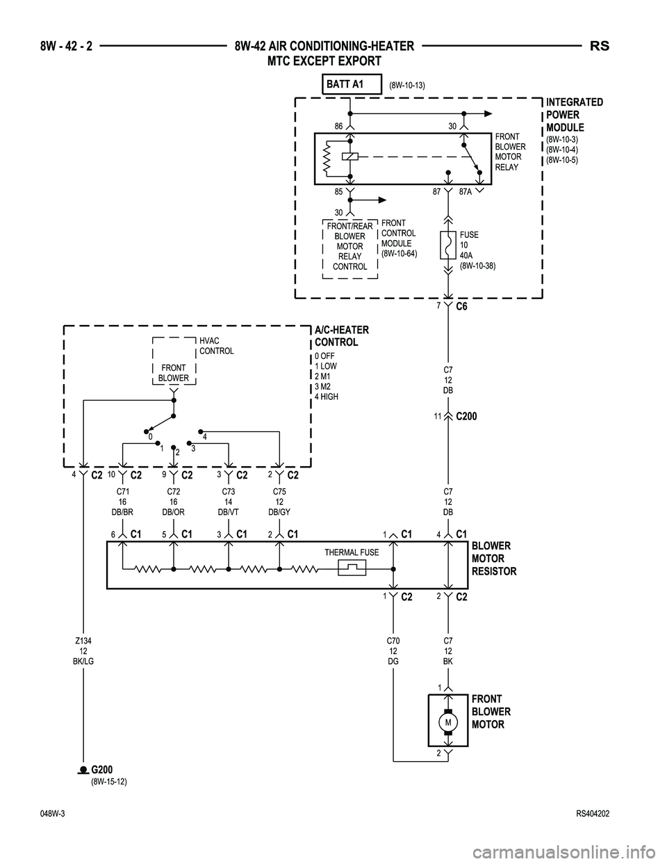 DODGE TOWN AND COUNTRY 2004  Service Manual 