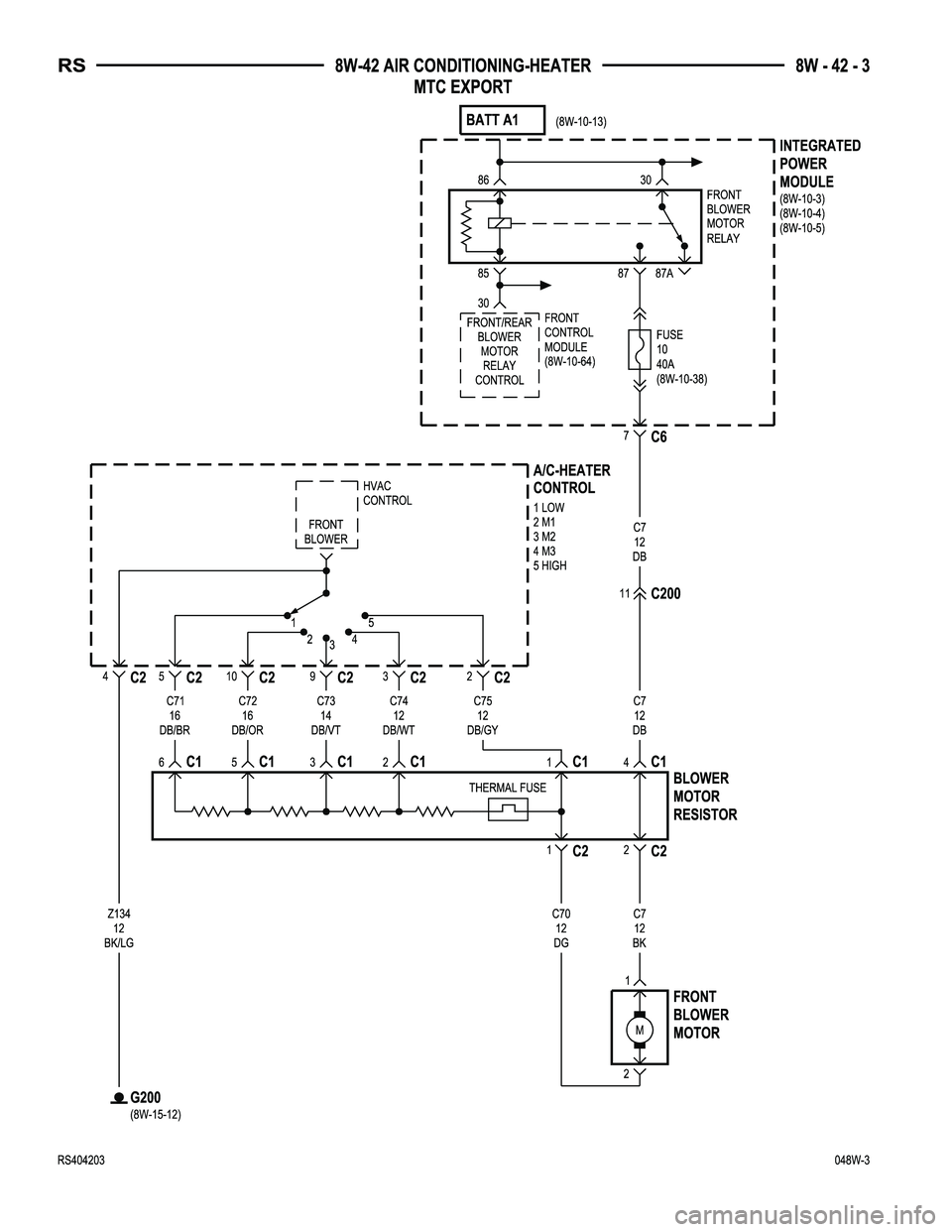 DODGE TOWN AND COUNTRY 2004  Service Manual 