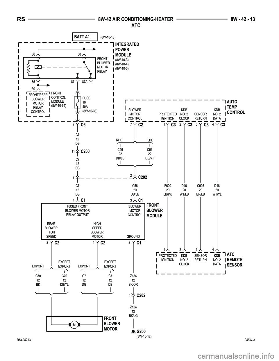 DODGE TOWN AND COUNTRY 2004  Service Manual 