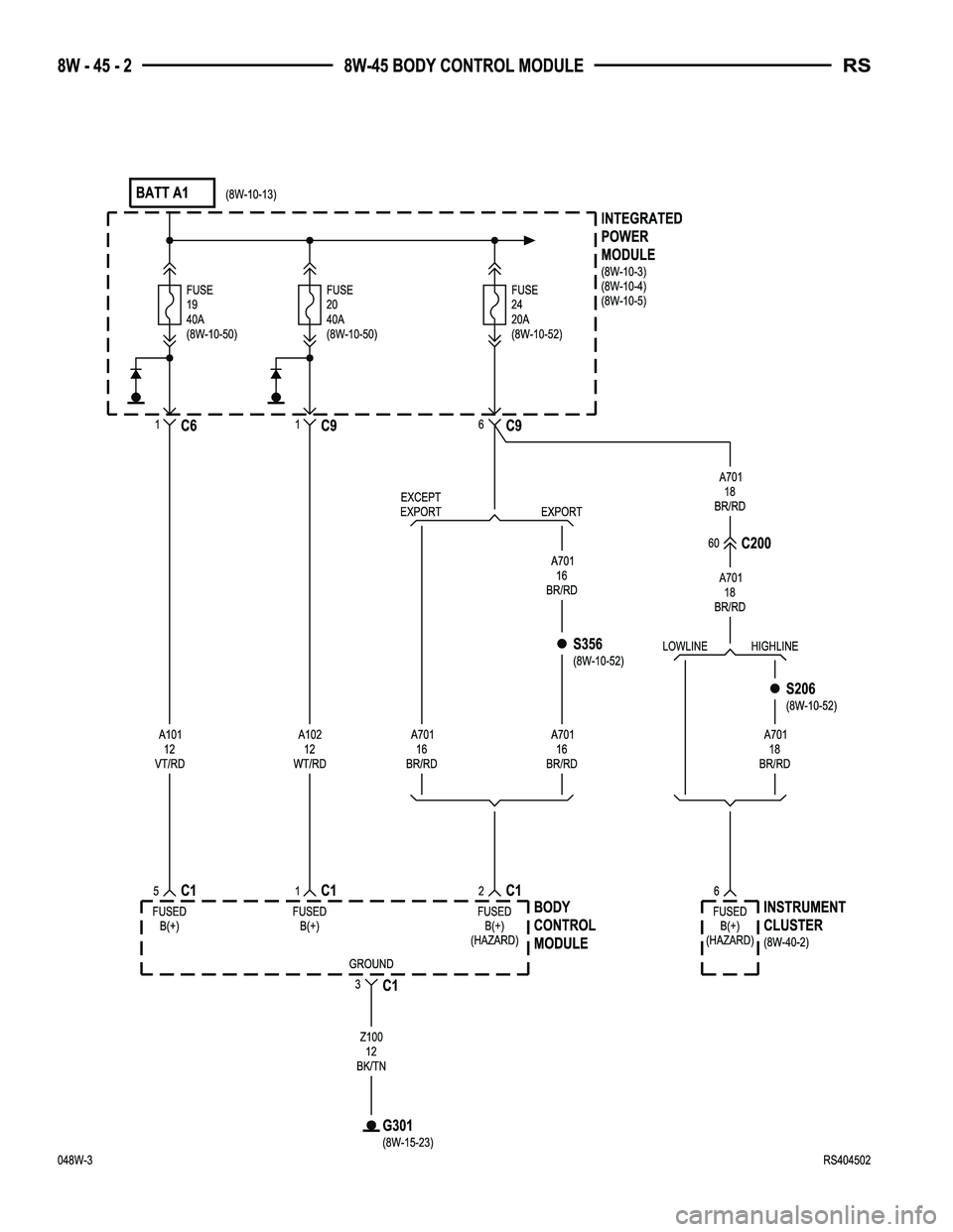 DODGE TOWN AND COUNTRY 2004  Service Manual 