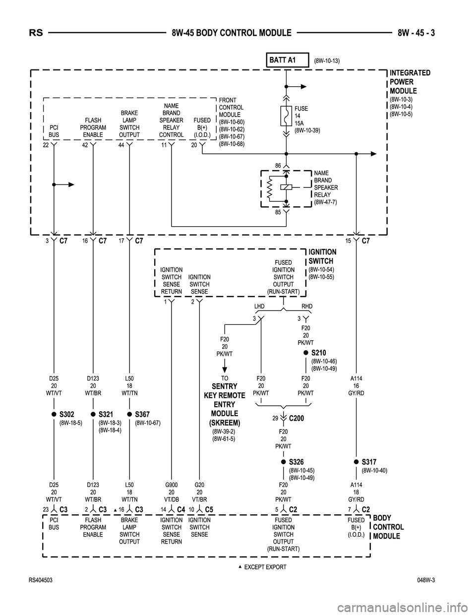DODGE TOWN AND COUNTRY 2004  Service Manual 