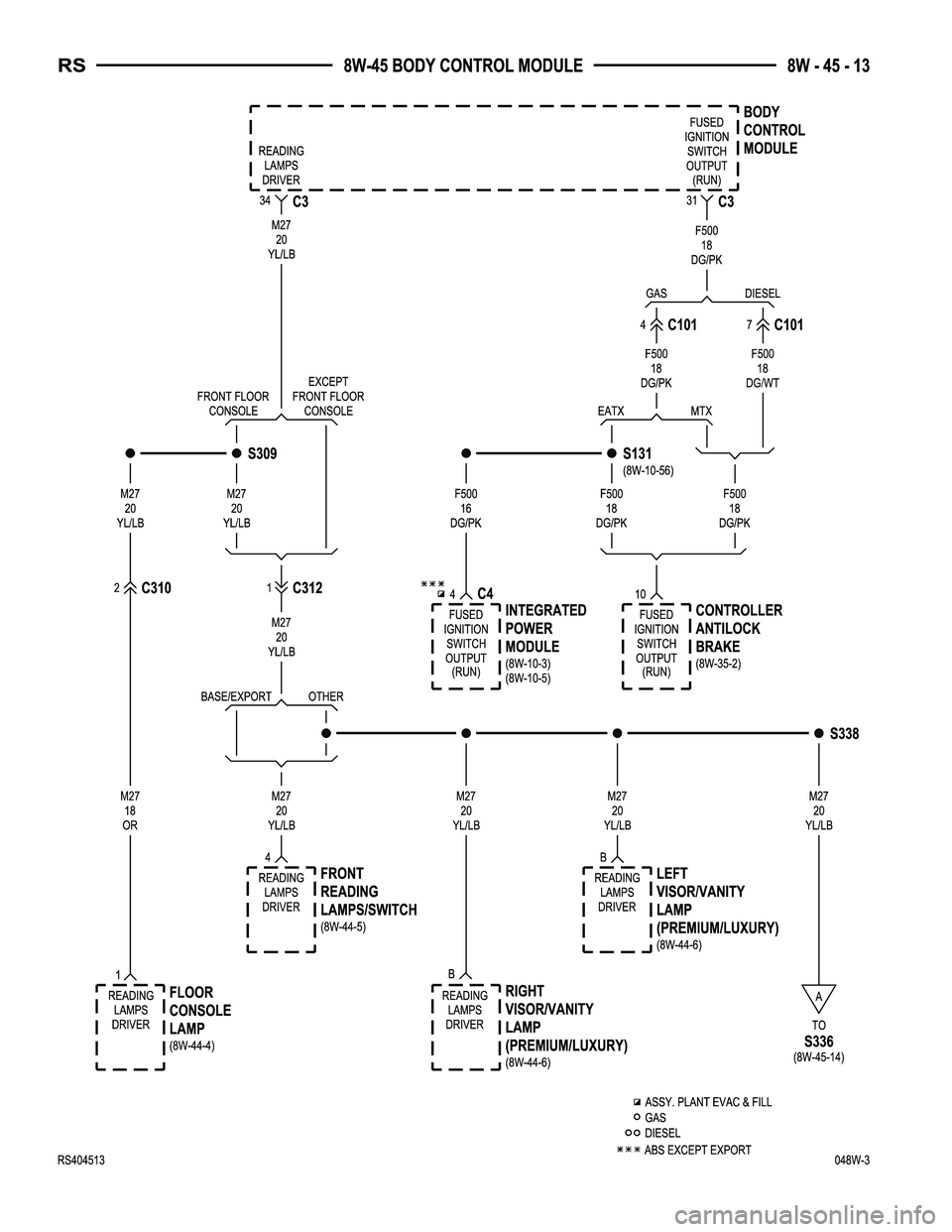 DODGE TOWN AND COUNTRY 2004  Service Manual 
