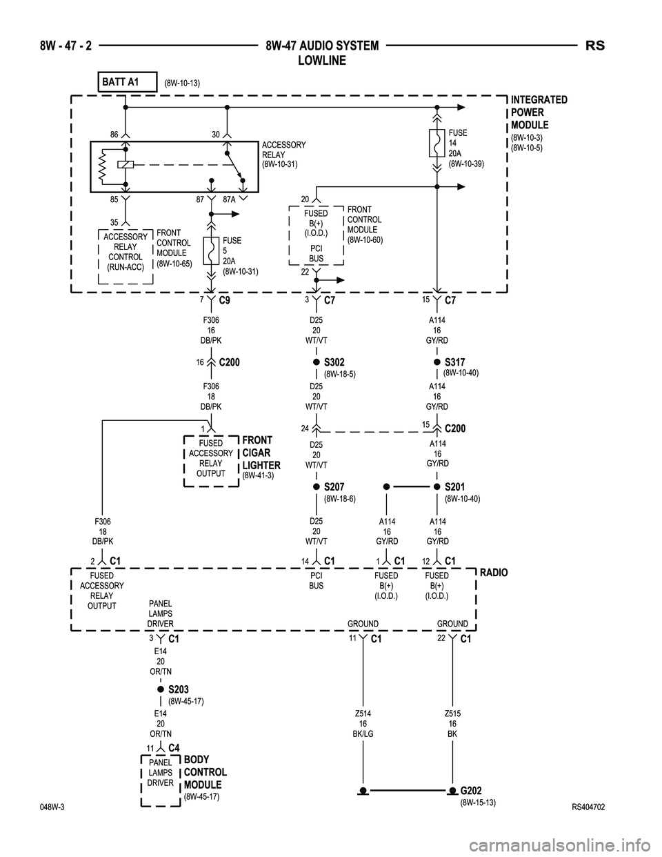 DODGE TOWN AND COUNTRY 2004  Service Manual 