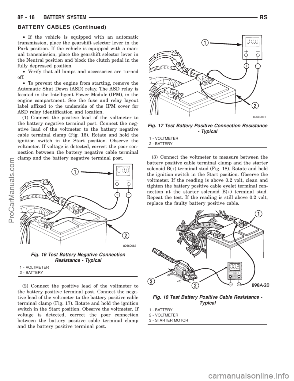 DODGE TOWN AND COUNTRY 2001 Service Manual ²If the vehicle is equipped with an automatic
transmission, place the gearshift selector lever in the
Park position. If the vehicle is equipped with a man-
ual transmission, place the gearshift selec DODGE TOWN AND COUNTRY 2001 Service Manual ²If the vehicle is equipped with an automatic
transmission, place the gearshift selector lever in the
Park position. If the vehicle is equipped with a man-
ual transmission, place the gearshift selec