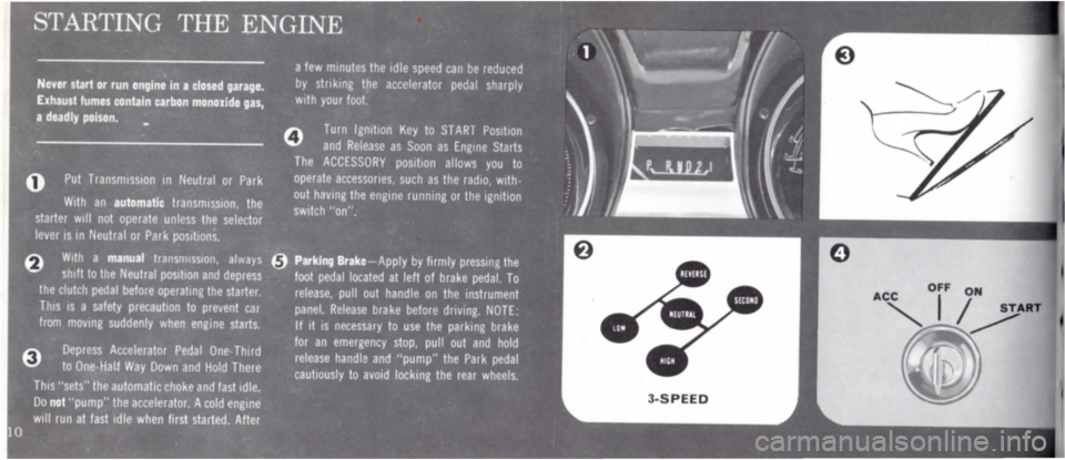 DODGE MONACO 1965 1.G User Guide ACC OFF ON 
1/ /,ART 
~  