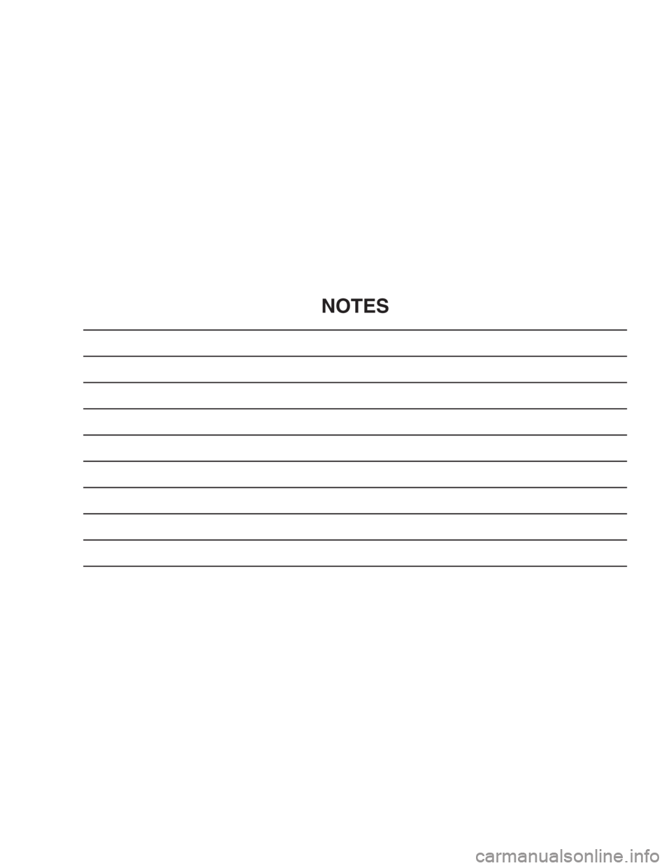 DODGE GRAND CARAVAN 2005 Owners Manual NOTES DODGE GRAND CARAVAN 2005 Owners Manual NOTES