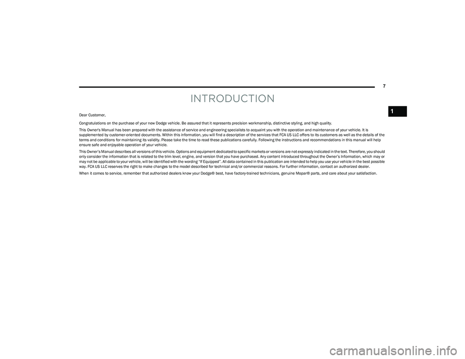 DODGE 2023 Owners Manual (288 Pages)