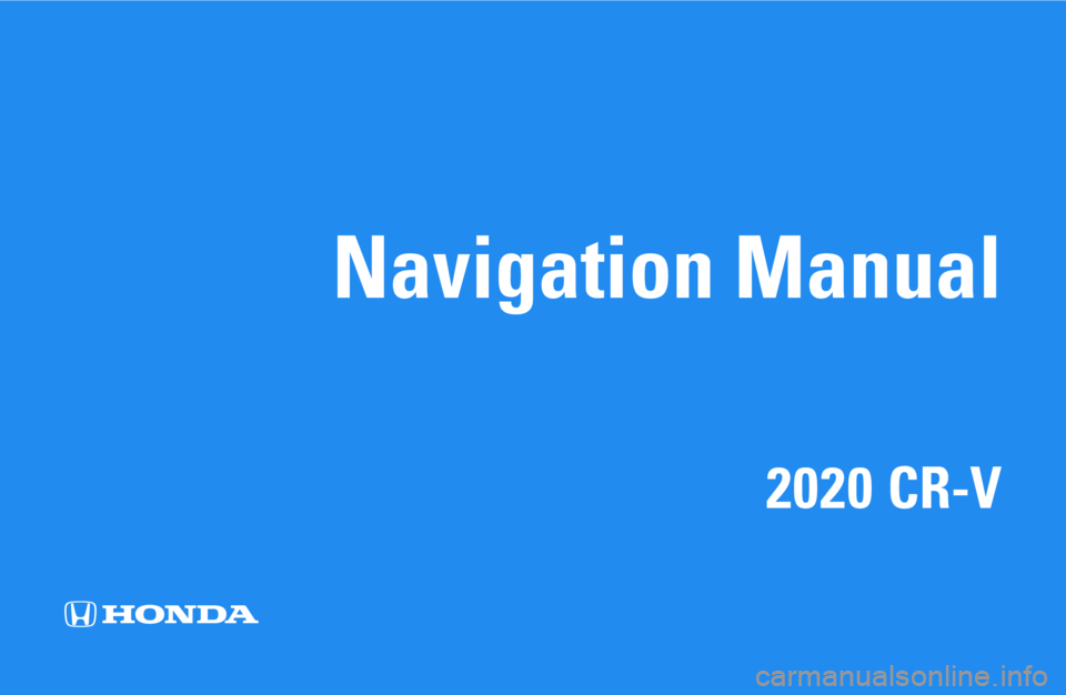 HONDA CR-V 2020  Navigation Manual (in English) 