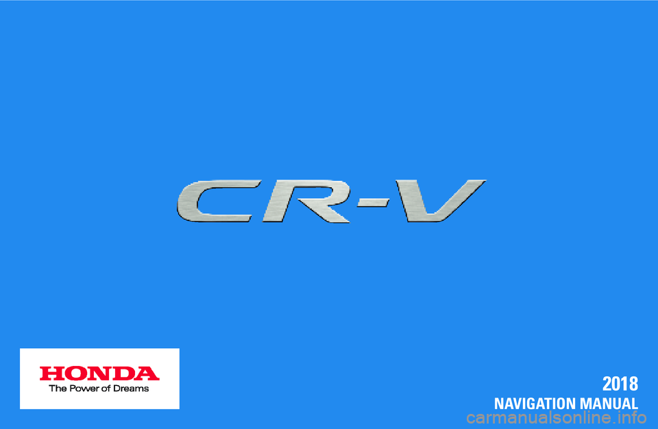 HONDA CR-V 2018  Navigation Manual (in English) 