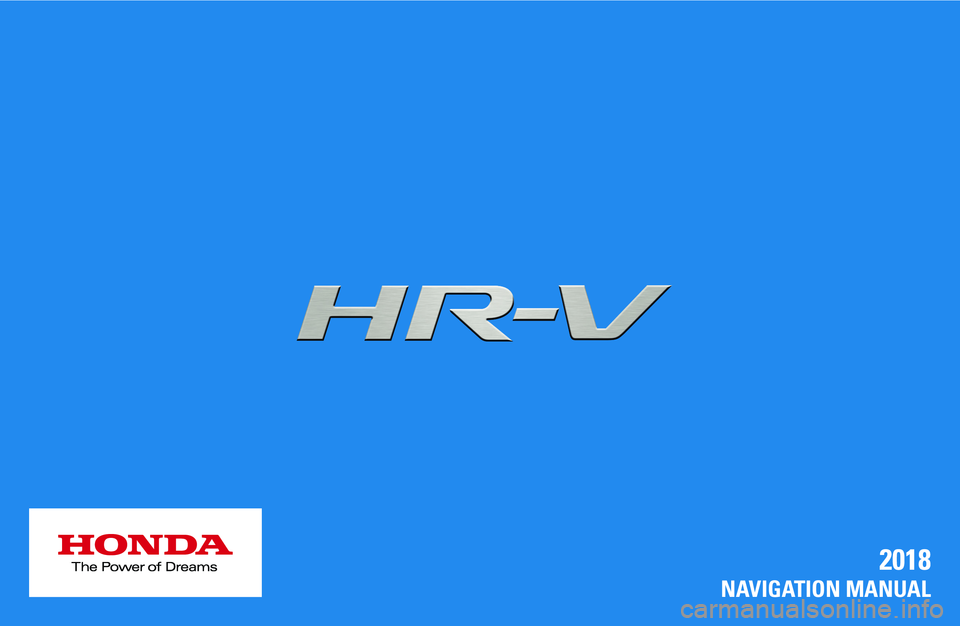 HONDA HR-V 2018  Navigation Manual (in English) 