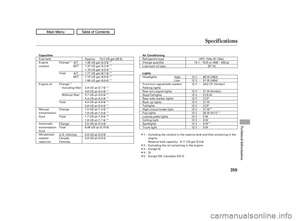 HONDA CIVIC SEDAN 2010  Owners Manual (in English) µµ
µ
µ
µ
µ
µ
µ
µ
µ
µ
µ
µ
µ
µ
µ
Î
Î
Î
Î
ÎÎÎ Î
Î
Î
Î
Î
Î
Î
Î
Î
Î
Î
Î
Î
Î
Î
Î
Î
Î Î
Specif ications
Technical Inf ormat