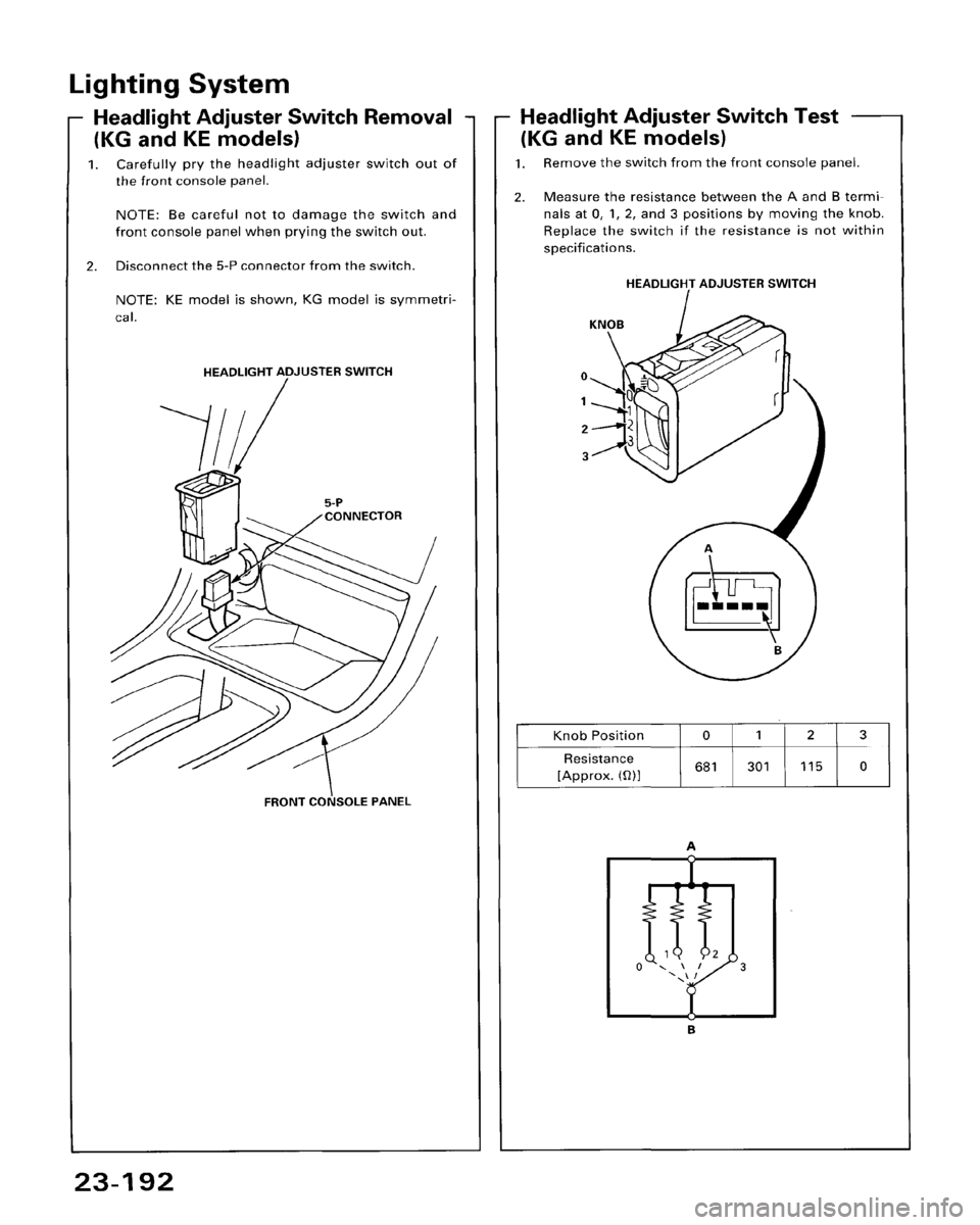 HONDA ACCORD 1995  Service Repair Manual 
