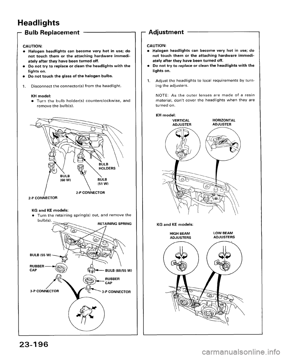 HONDA ACCORD 1995  Service Repair Manual 
