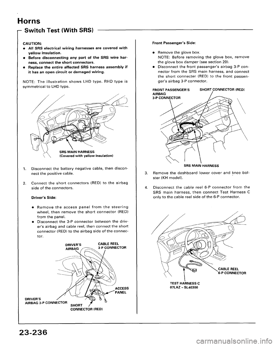 HONDA ACCORD 1995  Service Repair Manual 