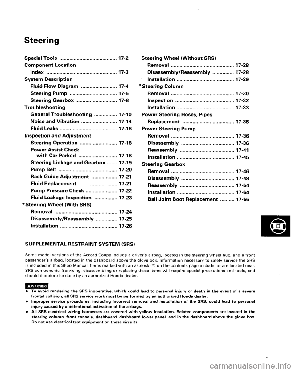 HONDA ACCORD 1995 Service Repair Manual HONDA ACCORD 1995 Service Repair Manual