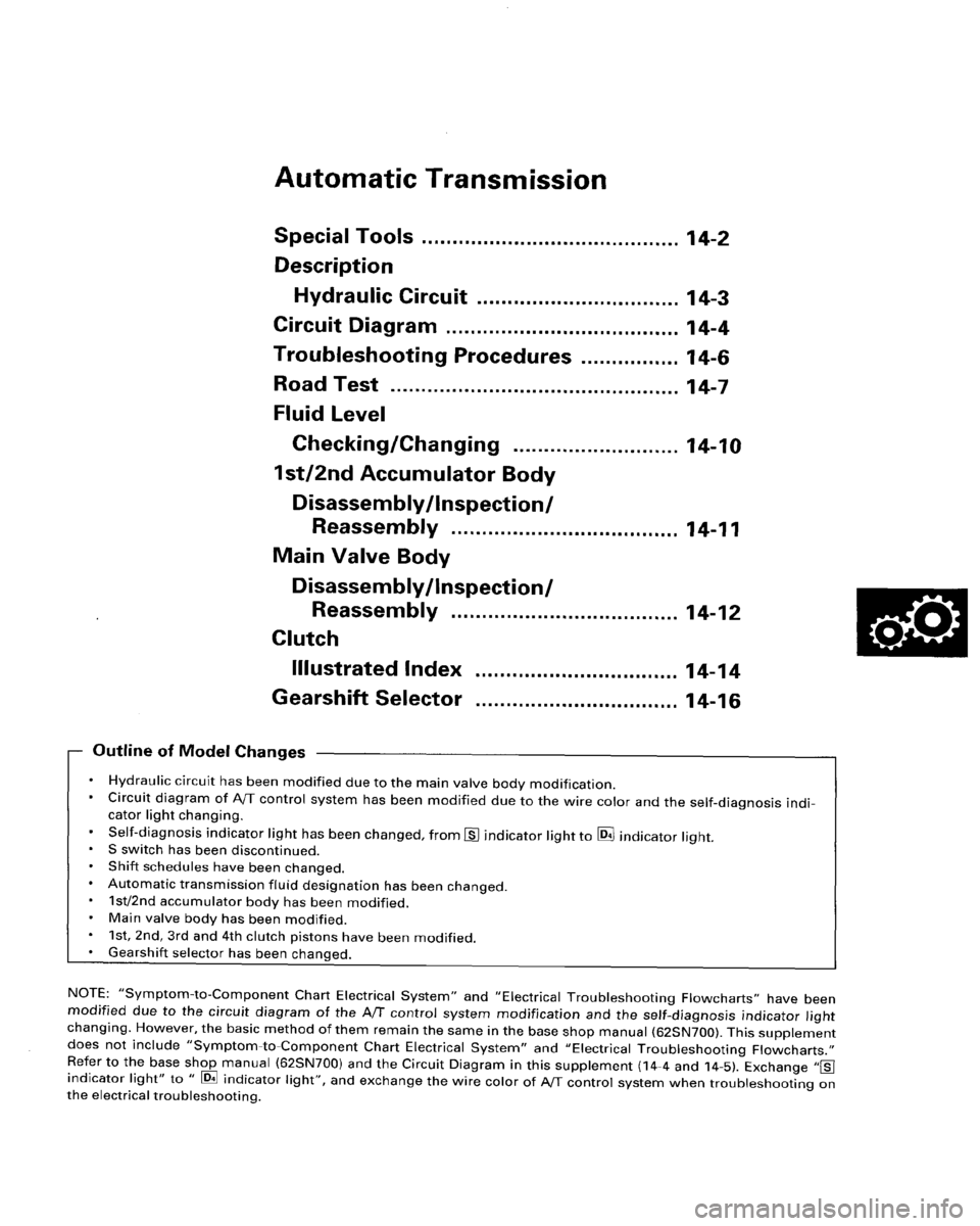 HONDA ACCORD 1996 Service Manual Supplement HONDA ACCORD 1996 Service Manual Supplement