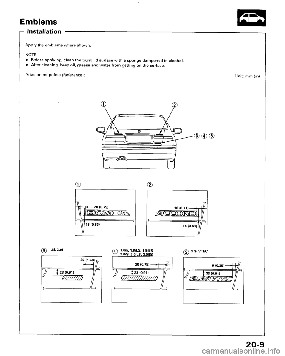 HONDA ACCORD 1996 Service Manual Supplement HONDA ACCORD 1996 Service Manual Supplement