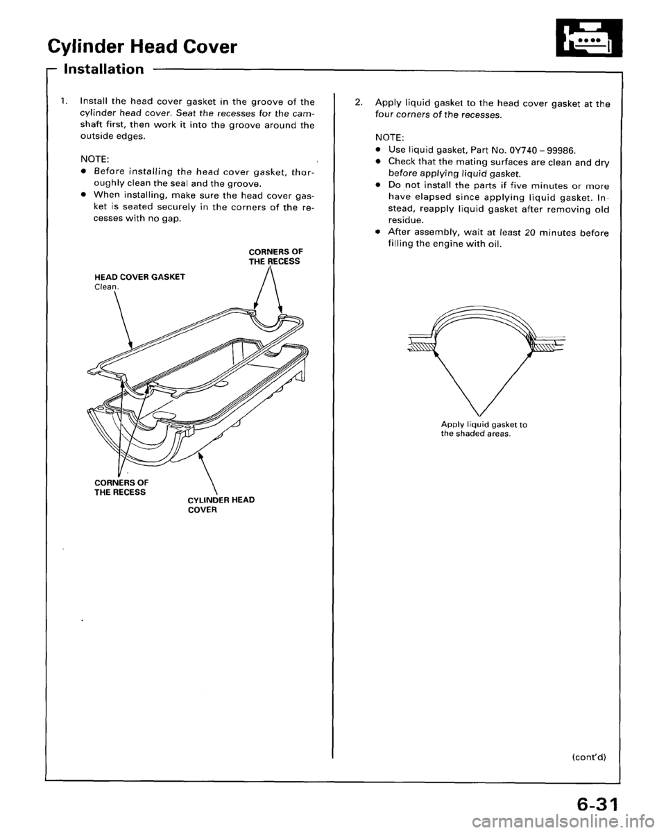 HONDA ACCORD 1996   Supplement Manual PDF 