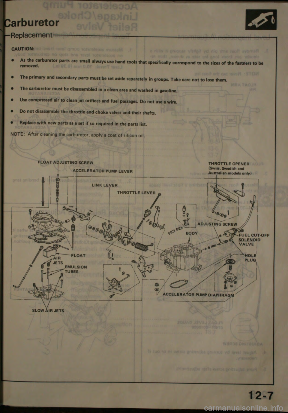 HONDA CITY 1983 Shop Manual HONDA CITY 1983 Shop Manual