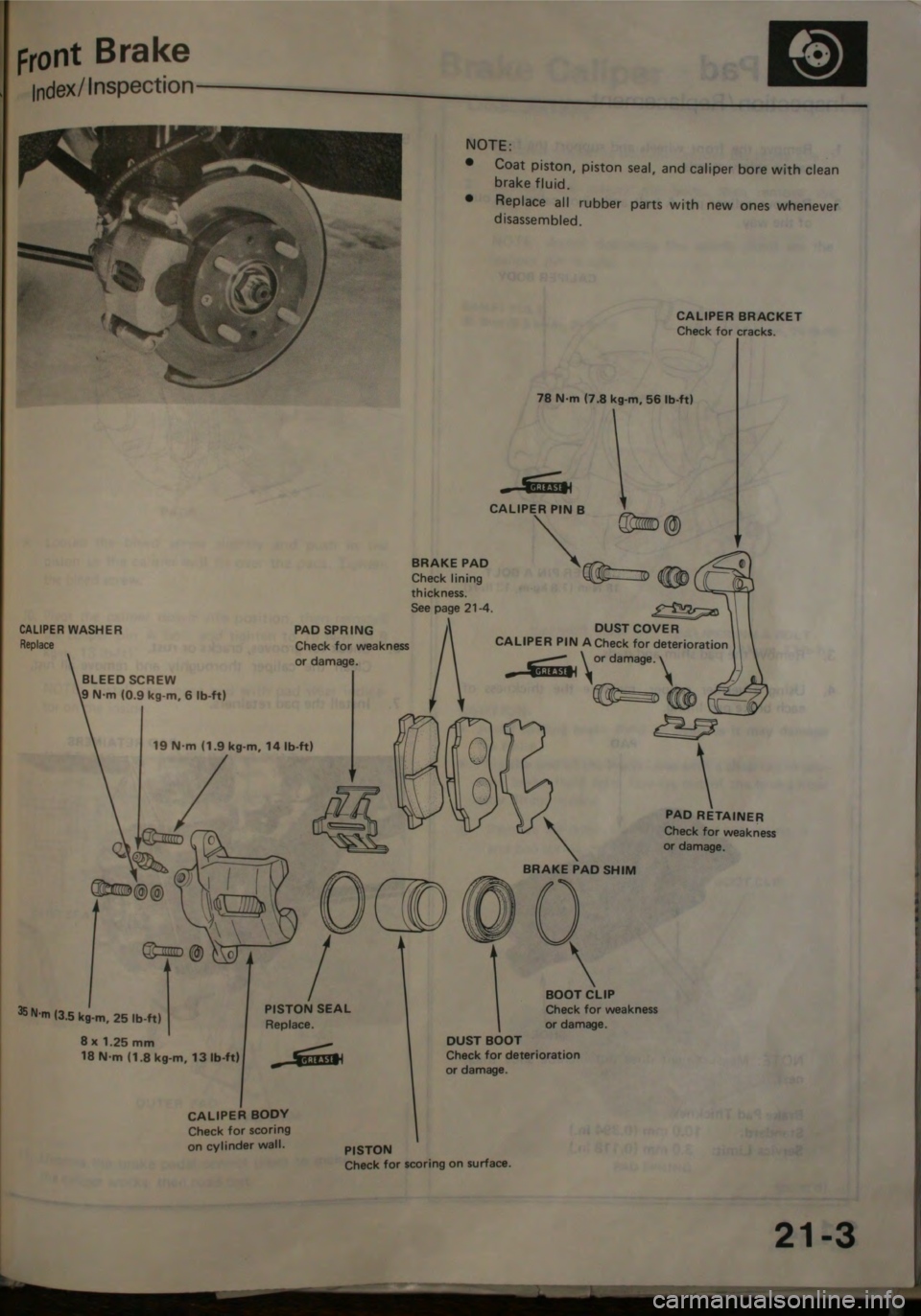 HONDA CITY 1983 Shop Manual HONDA CITY 1983 Shop Manual