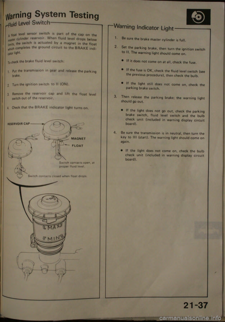 HONDA CITY 1983 Shop Manual HONDA CITY 1983 Shop Manual