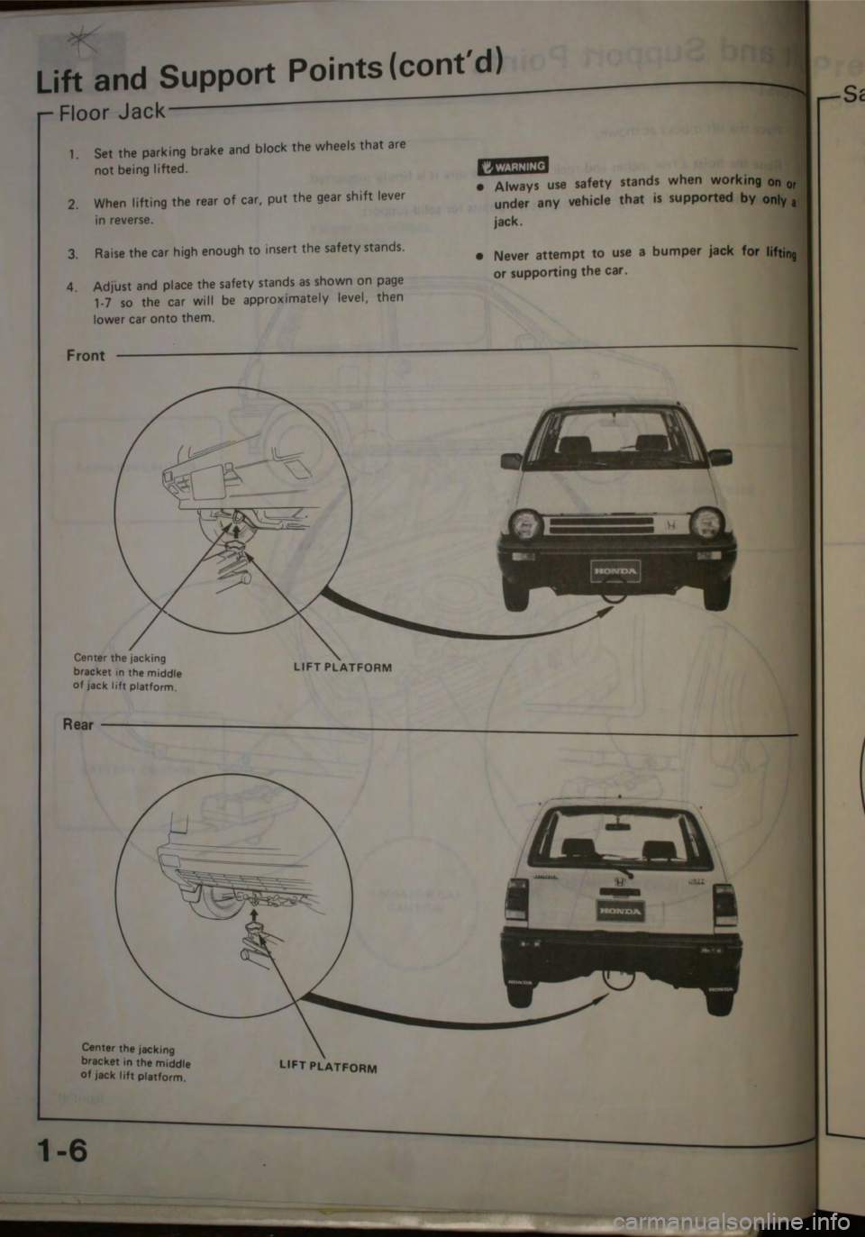 HONDA CITY 1983 Shop Manual HONDA CITY 1983 Shop Manual