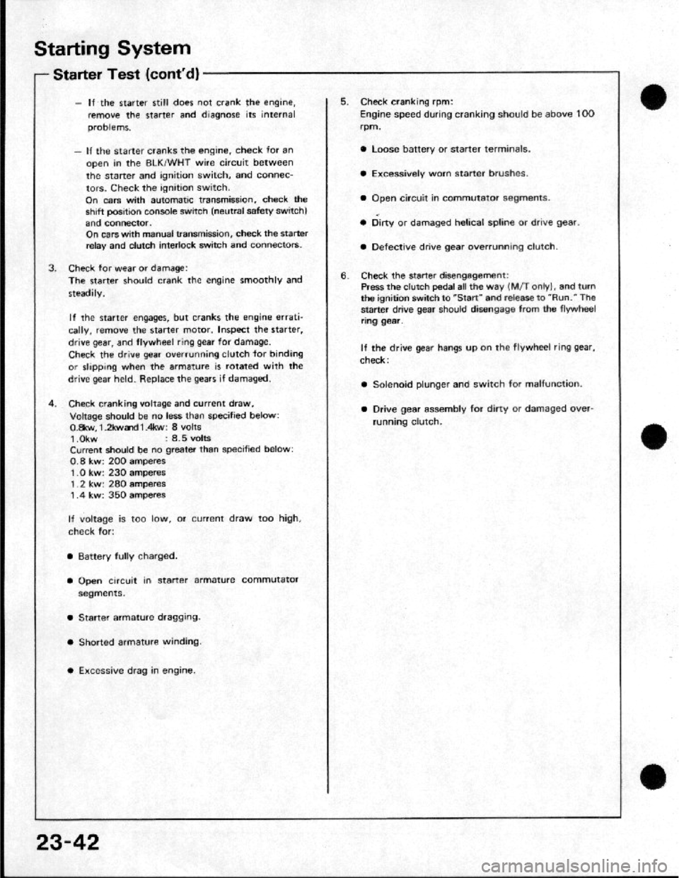 HONDA CRX 1984 Service Workshop Manual HONDA CRX 1984 Service Workshop Manual