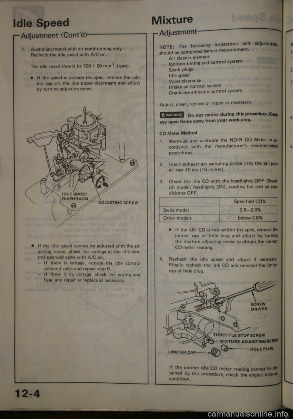 HONDA JAZZ 1983 Shop Manual HONDA JAZZ 1983 Shop Manual