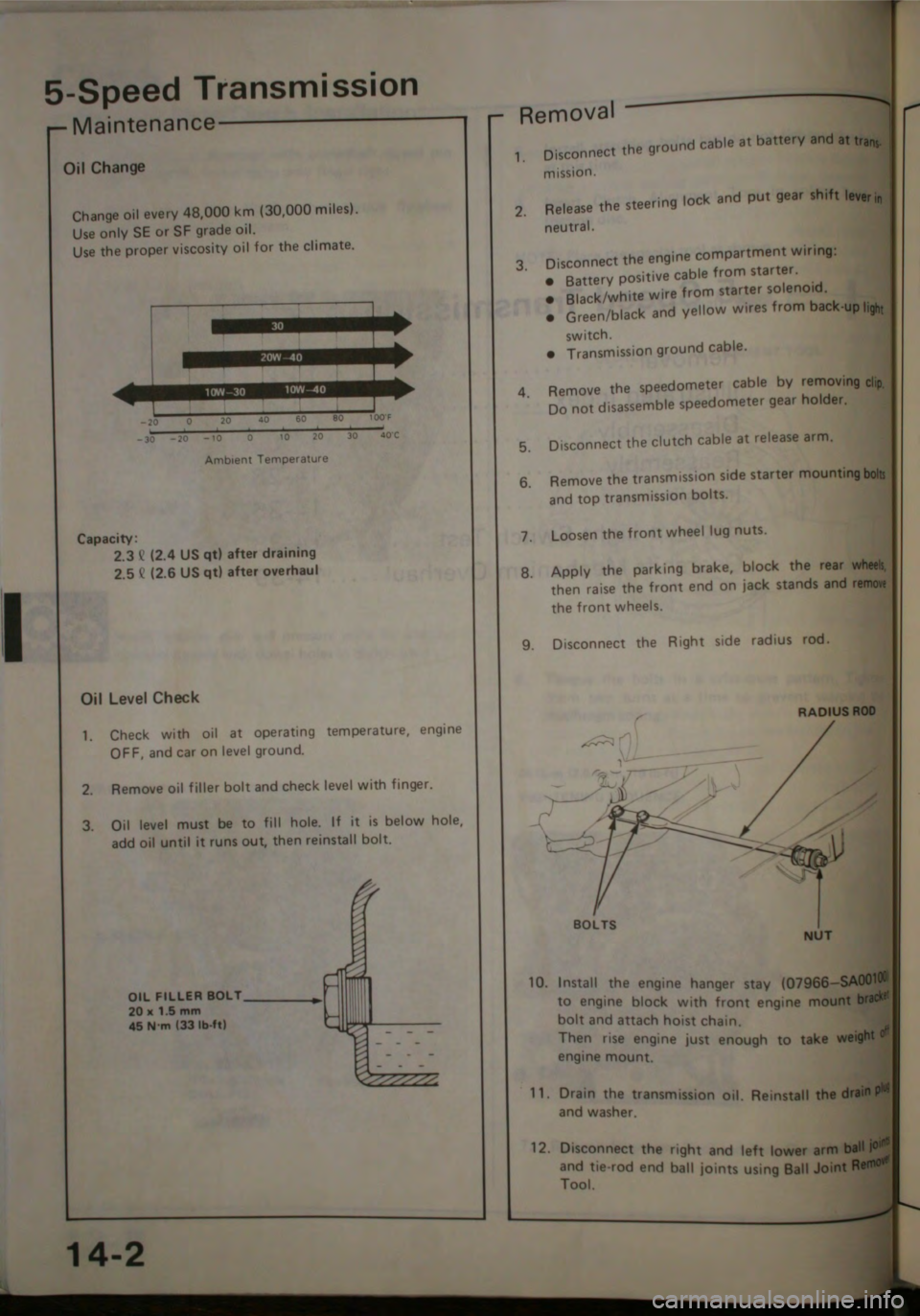 HONDA JAZZ 1983 Shop Manual HONDA JAZZ 1983 Shop Manual