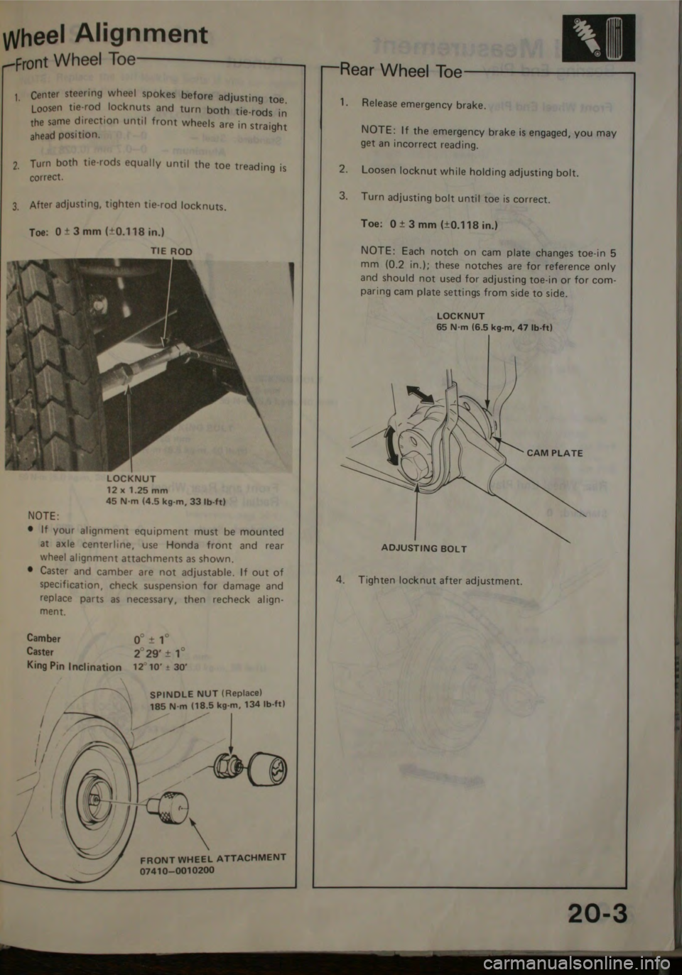 HONDA JAZZ 1983 Shop Manual HONDA JAZZ 1983 Shop Manual