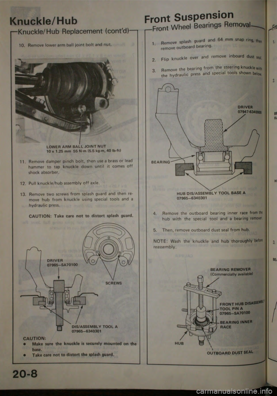 HONDA JAZZ 1983 Shop Manual HONDA JAZZ 1983 Shop Manual